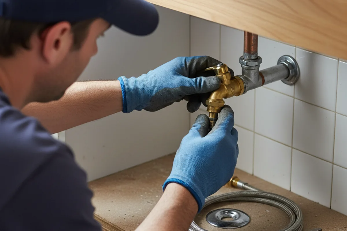 Shutoff valve and fitting work during Well Pump Repair in Greenville